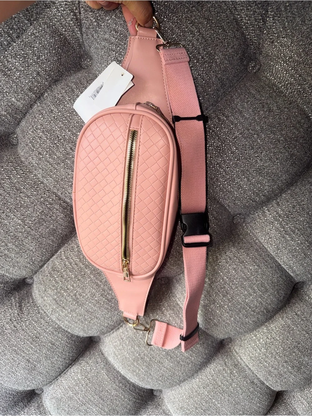 Women’s Pink Crossbody Bag with Adjustable Strap - Picture 2 of 3